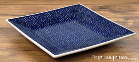 Polish Pottery 7" Square Dessert Plate (Night Sky) | T158T-MARM Additional Image at PolishPotteryOutlet.com