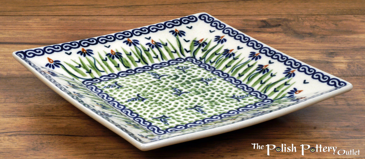 Plate, Square, Dessert, 7" in "Riverbank" by Manufaktura | T158T-MC15