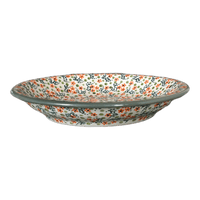 A picture of a Polish Pottery 9.25" Pasta Bowl (Peach Blossoms) | T159S-AS46 as shown at PolishPotteryOutlet.com/products/9-25-pasta-bowl-peach-blossoms-t159s-as46