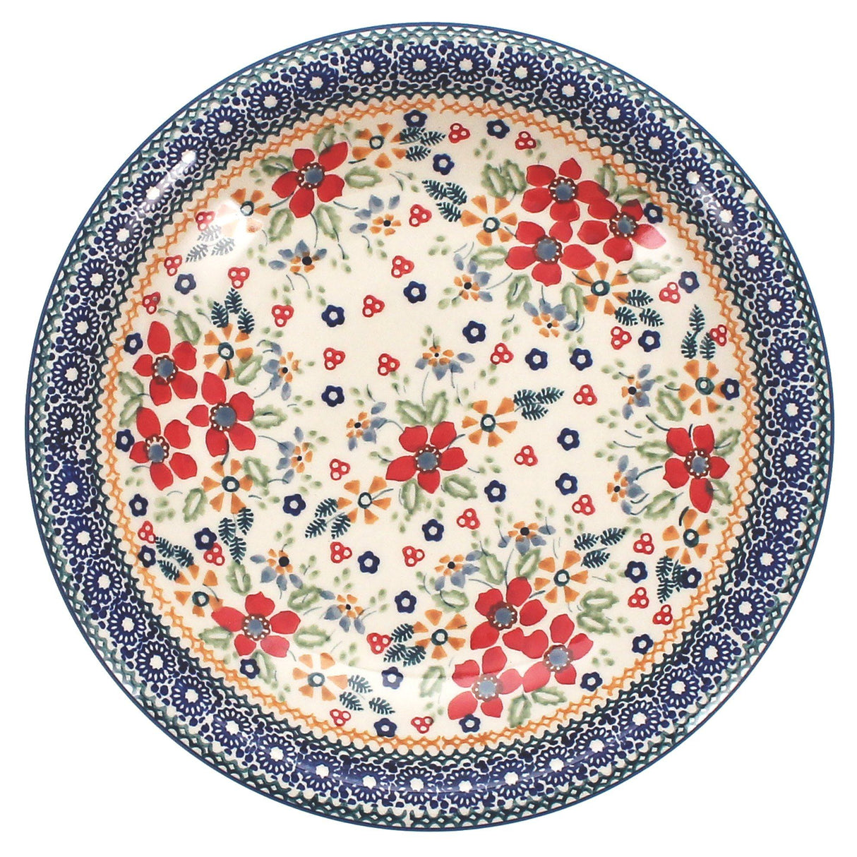 Bowl, Round, Pasta, 9.25" Bowl in "Ruby Bouquet" by Manufaktura | T159S-DPCS