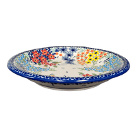 A picture of a Polish Pottery 9.25" Pasta Bowl (Brilliant Garden) | T159S-DPLW as shown at PolishPotteryOutlet.com/products/9-25-pasta-bowl-brilliant-garden-t159s-dplw