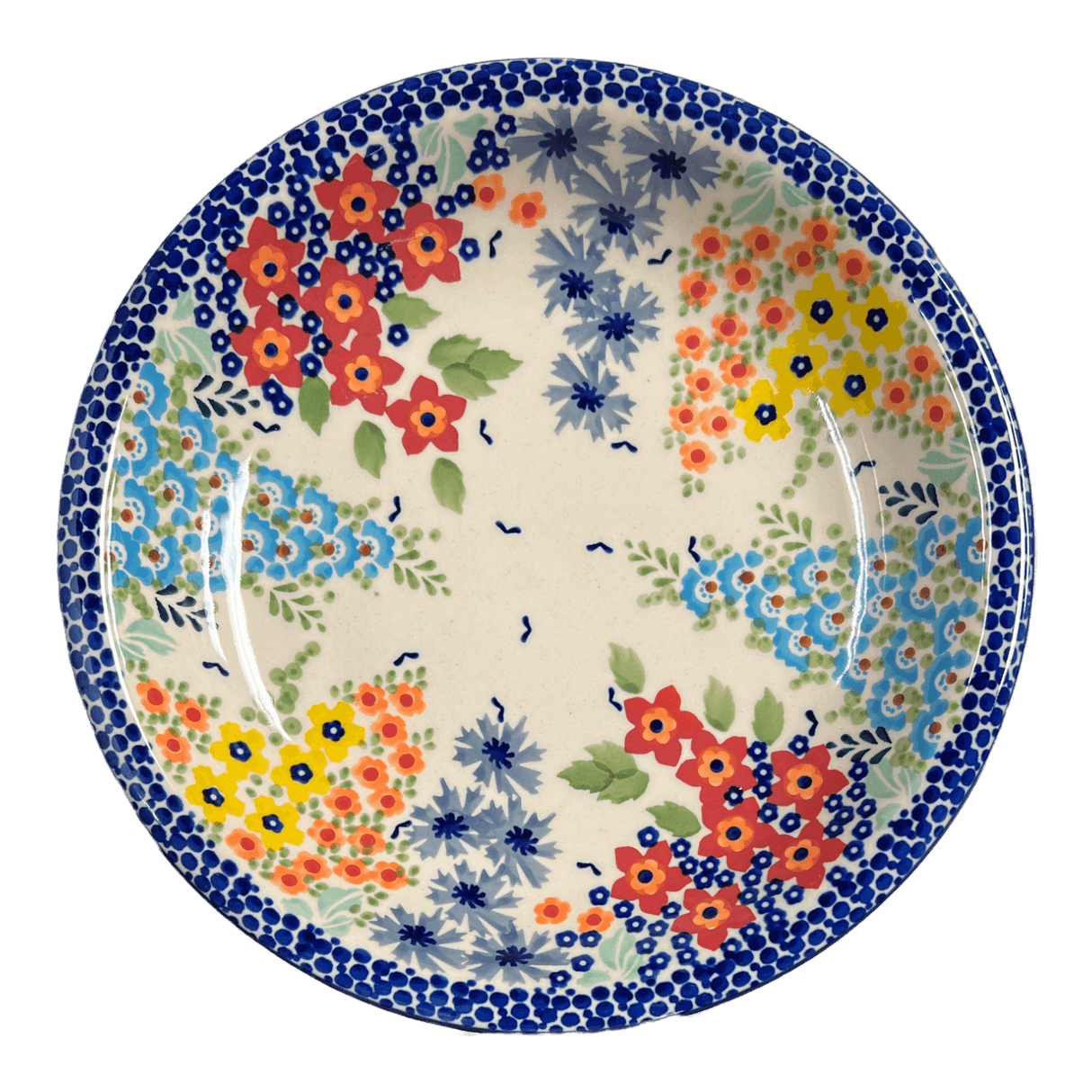 Bowl, Round, Pasta, 9.25" Bowl in "Brilliant Garden" by Manufaktura | T159S-DPLW
