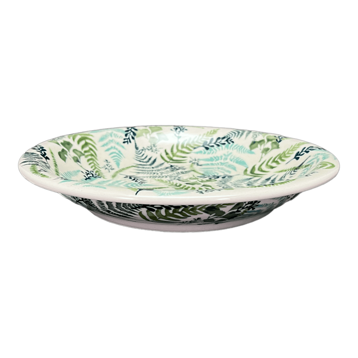 Bowl, Round, Pasta, 9.25" Bowl in "Scattered Ferns" by Manufaktura | T159S-GZ39