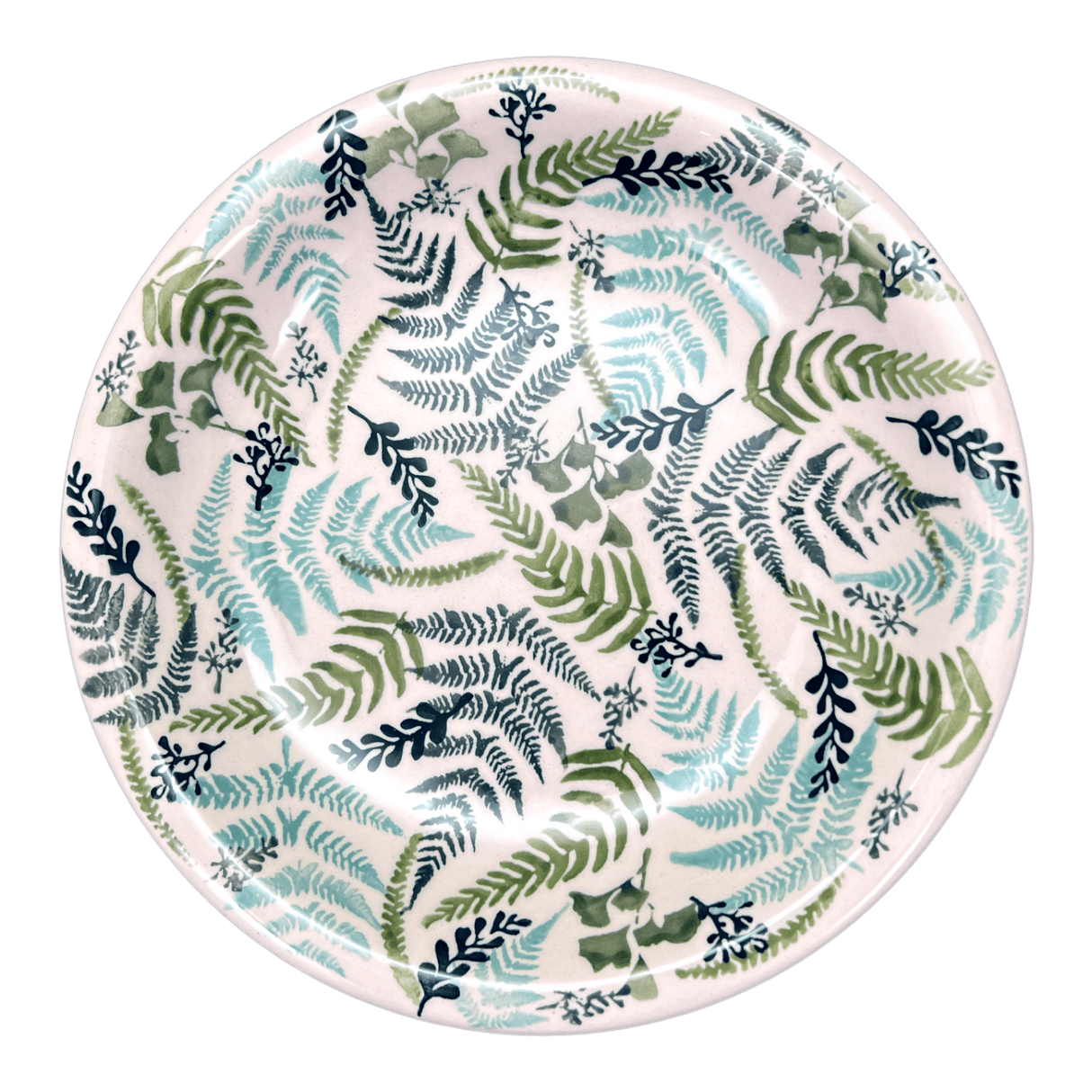 Bowl, Round, Pasta, 9.25" Bowl in "Scattered Ferns" by Manufaktura | T159S-GZ39