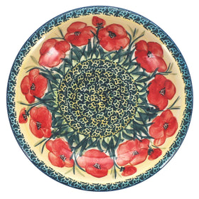 Polish Pottery 9.25" Pasta Bowl (Poppies in Bloom) | T159S-JZ34 Additional Image at PolishPotteryOutlet.com