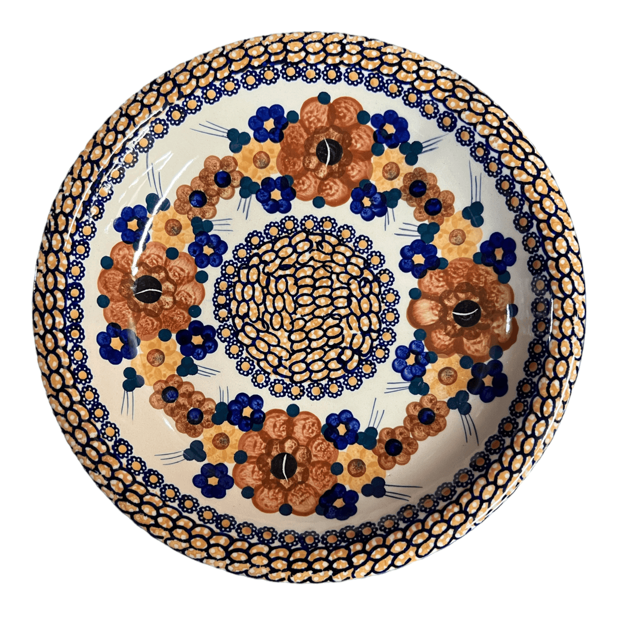 Bowl, Round, Pasta, 9.25" Bowl in "Bouquet in a Basket" by Manufaktura | T159S-JZK