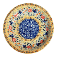 A picture of a Polish Pottery 9.25" Pasta Bowl (Butterfly Bliss) | T159S-WK73 as shown at PolishPotteryOutlet.com/products/9-25-pasta-bowl-butterfly-bliss-t159s-wk73