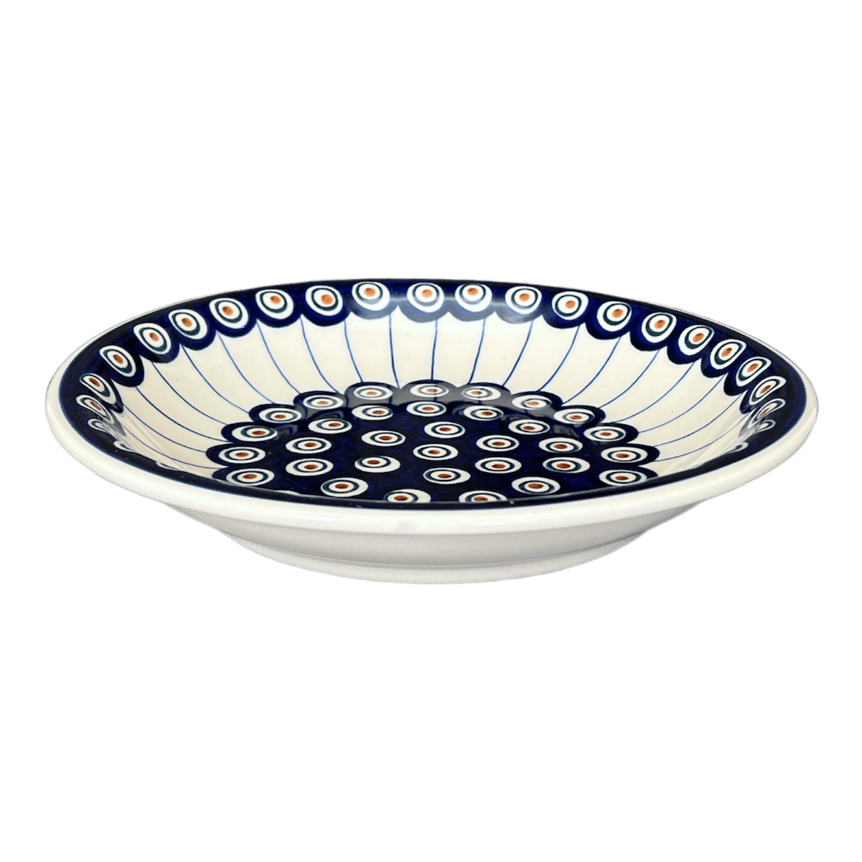 Bowl, Round, Pasta, 9.25" Bowl in "Peacock in Line" by Manufaktura | T159T-54A