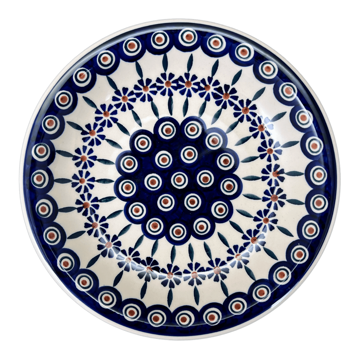 Bowl, Round, Pasta, 9.25" Bowl in "Floral Peacock" by Manufaktura | T159T-54KK