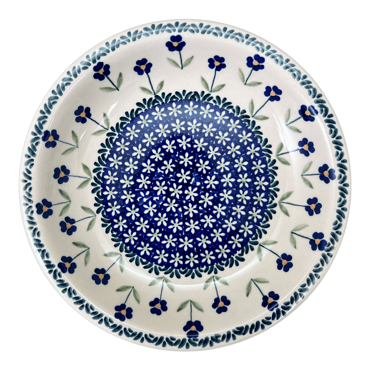 Bowl, Round, Pasta, 9.25" Bowl in "Forget Me Not" by Manufaktura | T159T-ASS