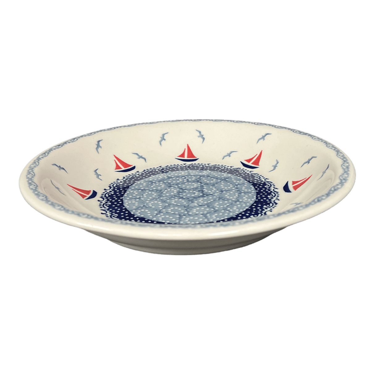 Bowl, Round, Pasta, 9.25" Bowl in "Smooth Seas" by Manufaktura | T159T-DPML