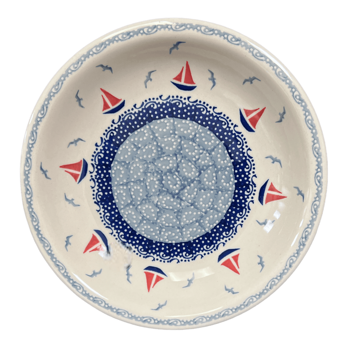 Bowl, Round, Pasta, 9.25" Bowl in "Smooth Seas" by Manufaktura | T159T-DPML