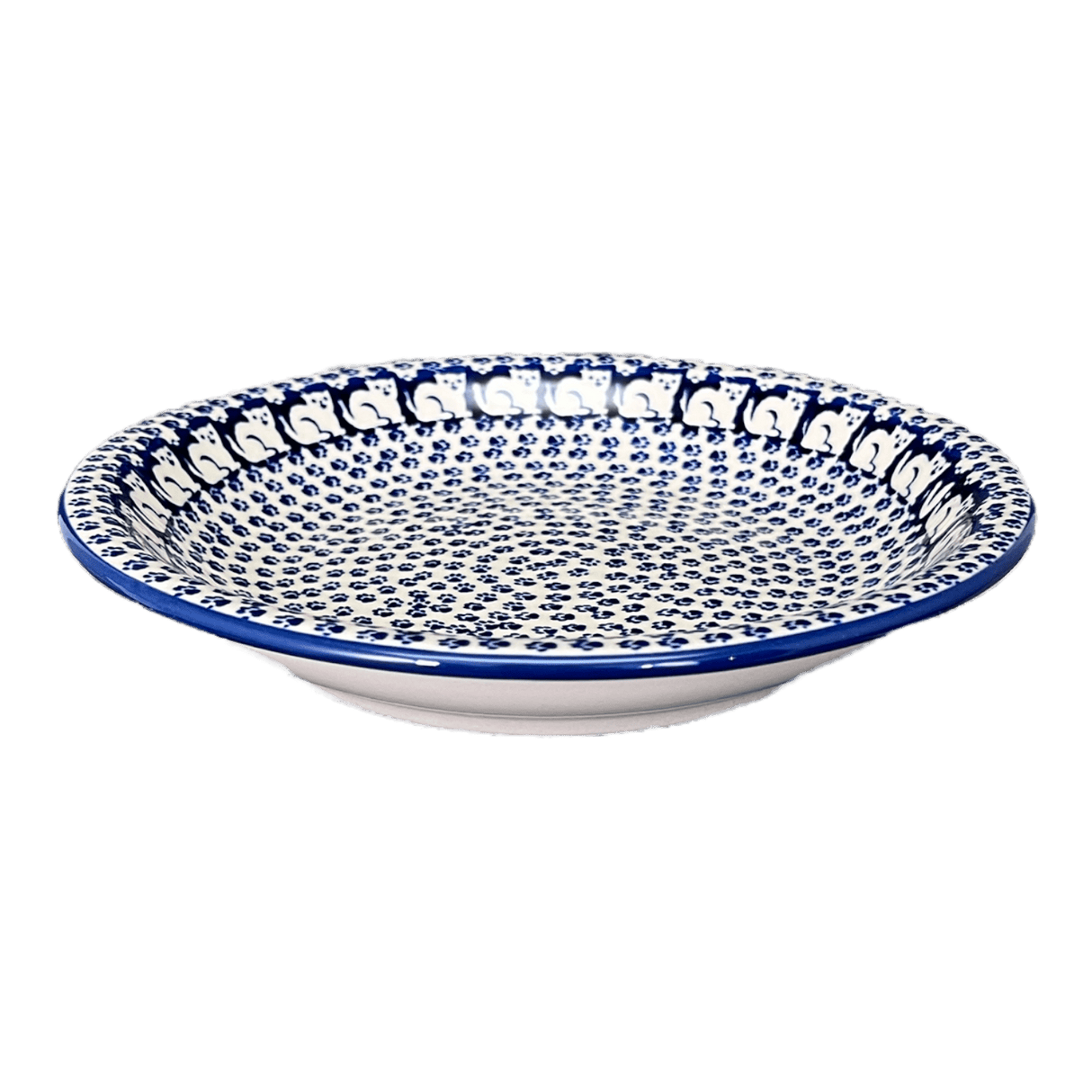 Bowl, Round, Pasta, 9.25" Bowl in "Kitty Cat Path" by Manufaktura | T159T-KOT6
