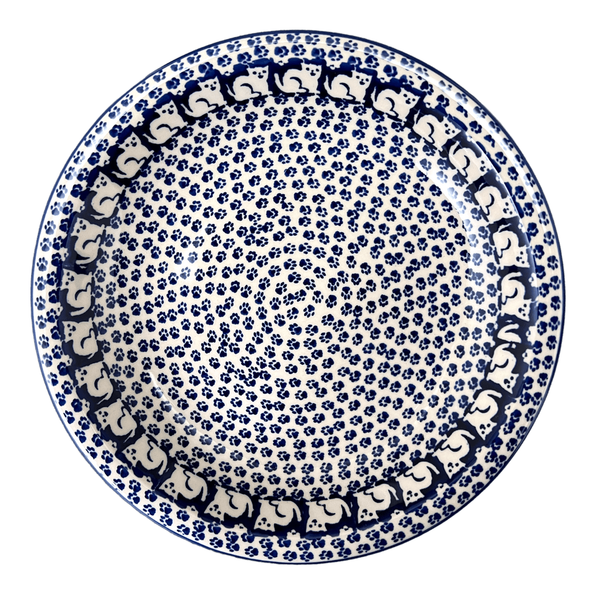 Bowl, Round, Pasta, 9.25" Bowl in "Kitty Cat Path" by Manufaktura | T159T-KOT6