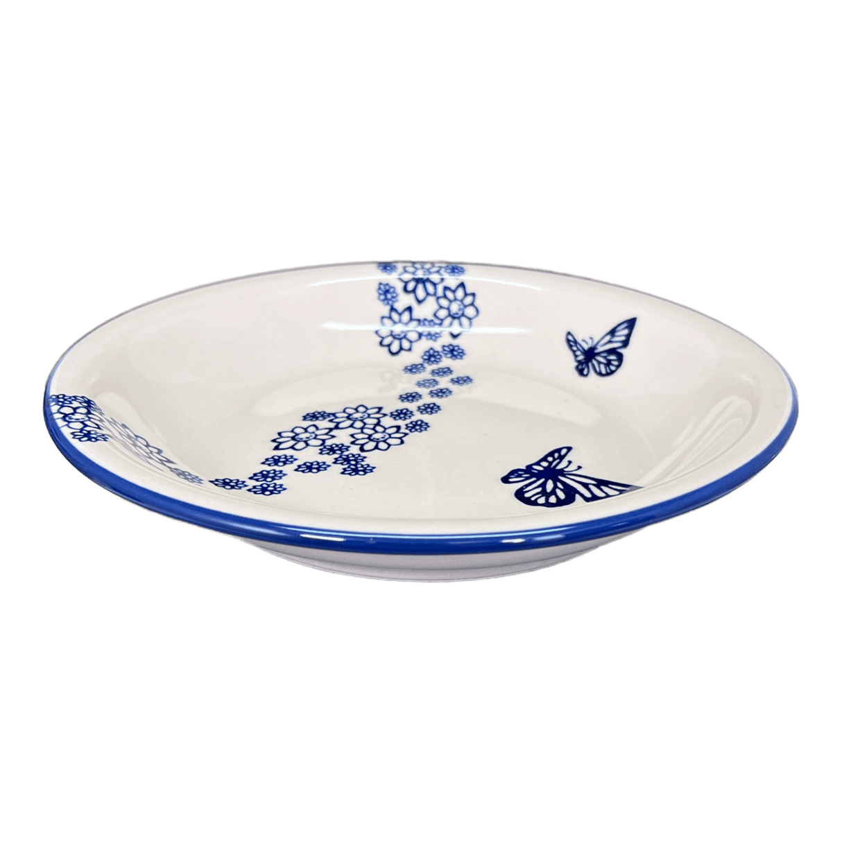 Bowl, Round, Pasta, 9.25" Bowl in "Butterfly Garden" by Manufaktura | T159T-MOT1