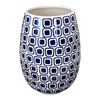 Polish Pottery 8" Vase (Navy Retro) | W020U-601A at PolishPotteryOutlet.com