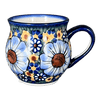 Polish Pottery Small Belly Mug (Chamomile) | WR14N-RC4 at PolishPotteryOutlet.com