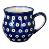 Polish Pottery Small Belly Mug (Dot to Dot) | WR14N-SM2 at PolishPotteryOutlet.com