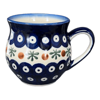 A picture of a Polish Pottery Small Belly Mug (Mosquito) | WR14N-SM3 as shown at PolishPotteryOutlet.com/products/small-belly-mug-mosquito-wr14n-sm3