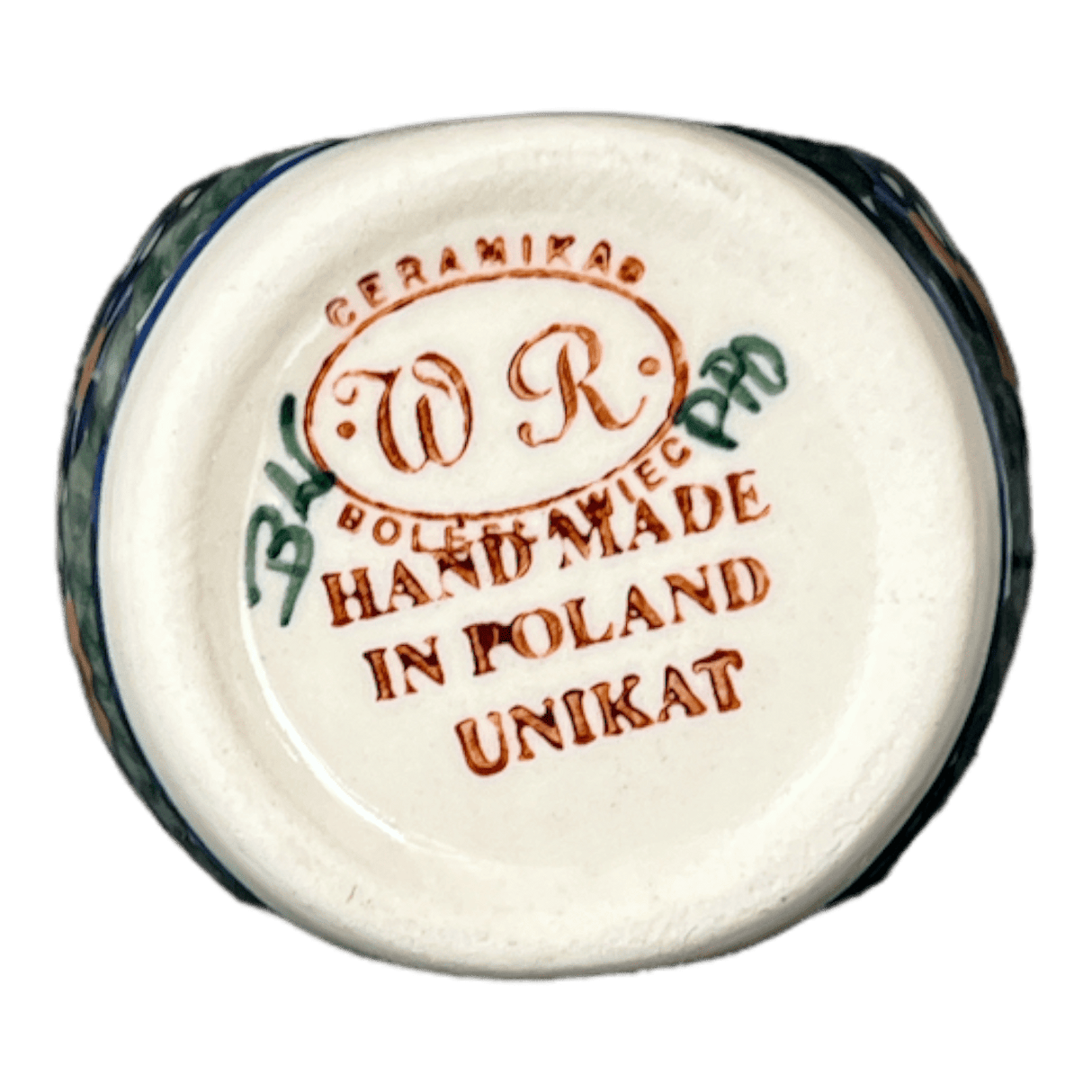 Bottle, with Cork, Small, 6.5 oz, WR (WR2F) in "Chamomile" by W.R. Ceramika | WR2F-RC4
