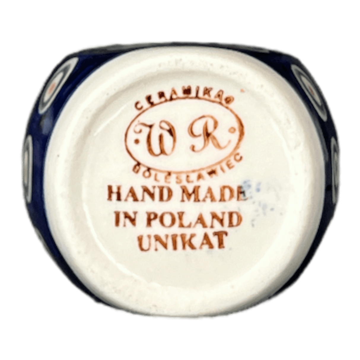 Bottle, with Cork, Small, 6.5 oz, WR (WR2F) in "Peacock in Line" by W.R. Ceramika | WR2F-SM1