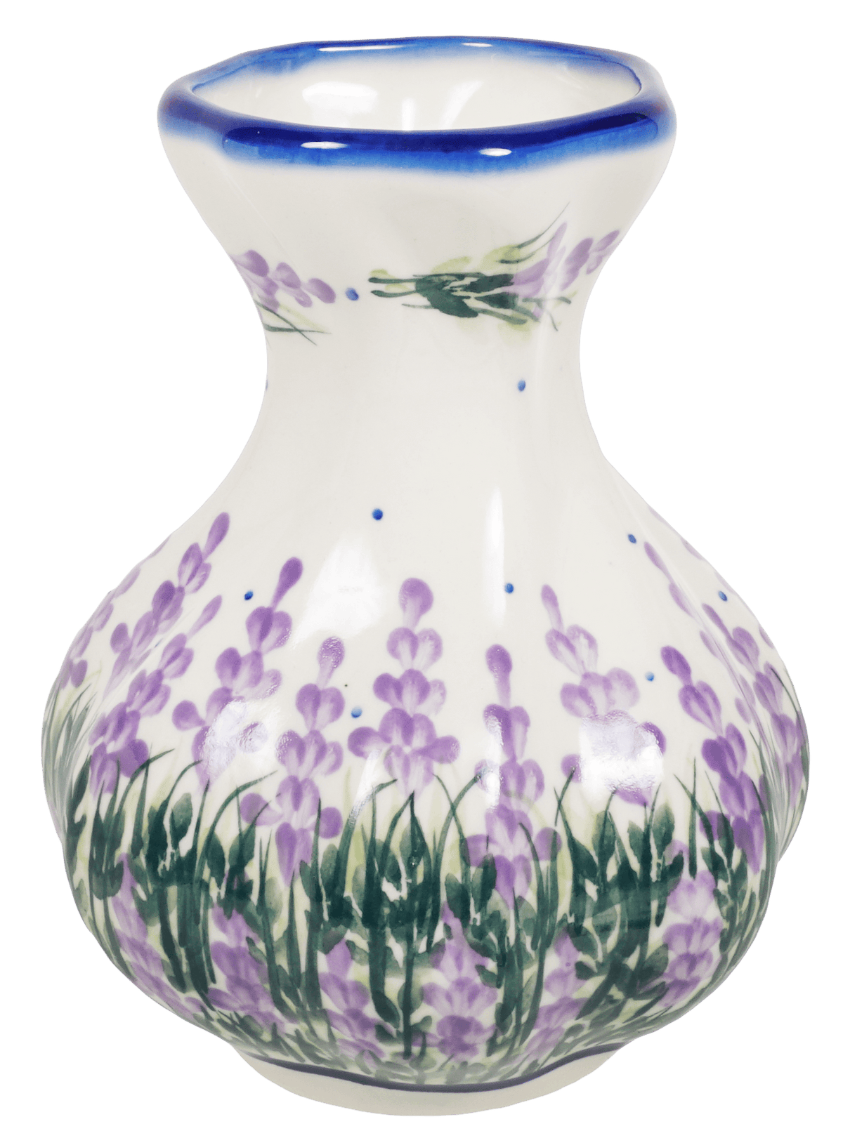 Vase, Scalloped, 6", WR (WR30Z) in "Lavender Fields" by W.R. Ceramika | WR30Z-BW4