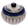 Polish Pottery WR Round Covered Container (Lavender Fields) | WR31I-BW4 at PolishPotteryOutlet.com