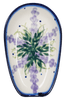 Polish Pottery WR 3.5" x 5" Spoon Rest (Lavender Fields) | WR55D-BW4 at PolishPotteryOutlet.com