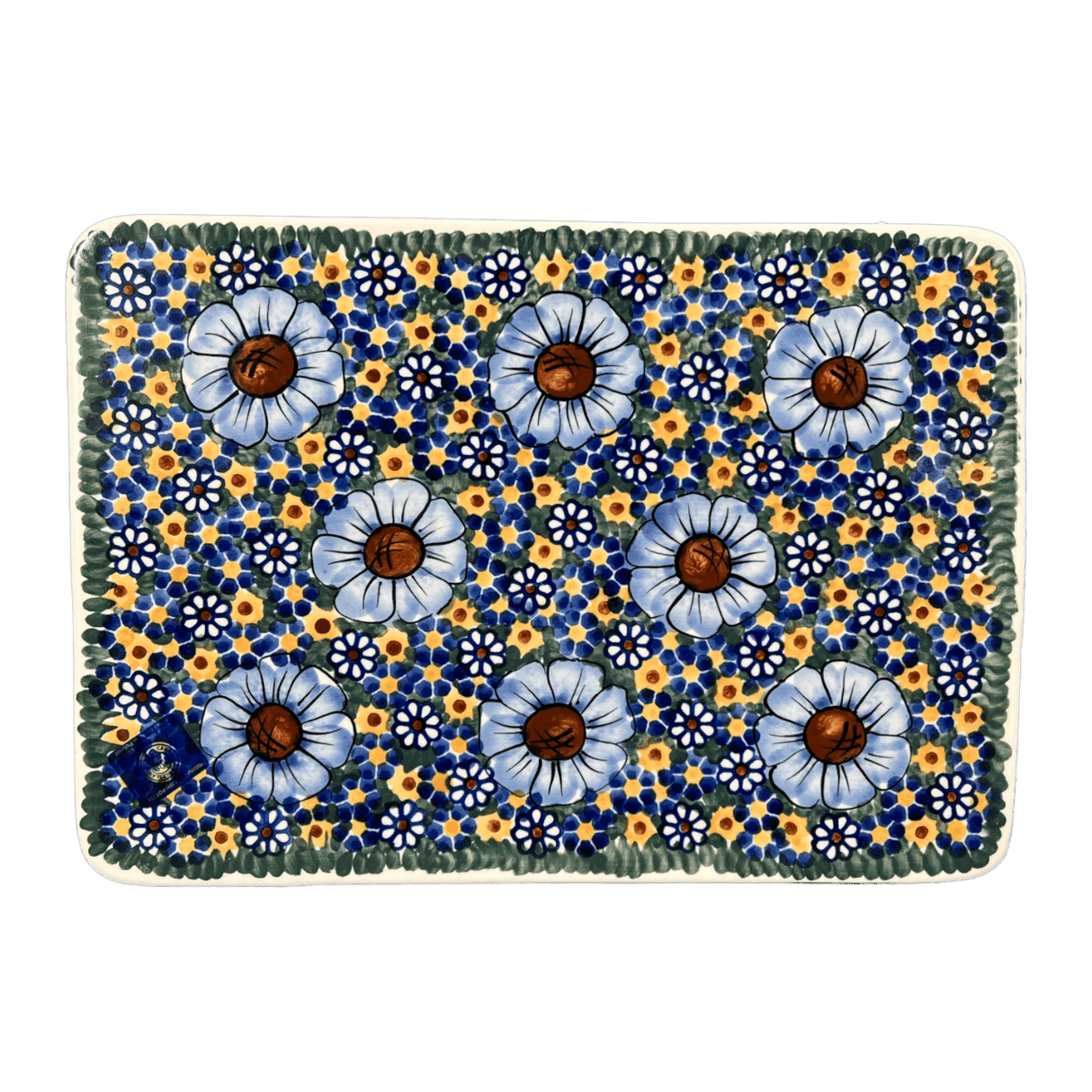 Cutting Board, Rectangular, 8" x 12", WR (WR58B) in "Chamomile" by W.R. Ceramika | WR58B-RC4