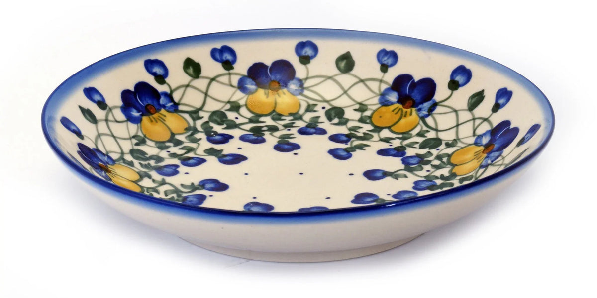 Bowl, Round, Pasta Bowl, WR (WR5E) in "Pansy Wreath" by W.R. Ceramika | WR5E-EZ2