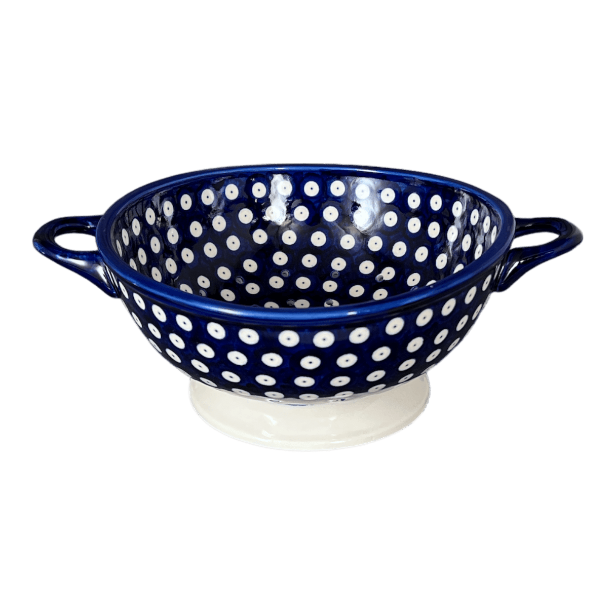 Bowl, Round, Colander/Berry, 7.75", WR (WR62A) in "Dot to Dot" by W.R. Ceramika | WR62A-SM2
