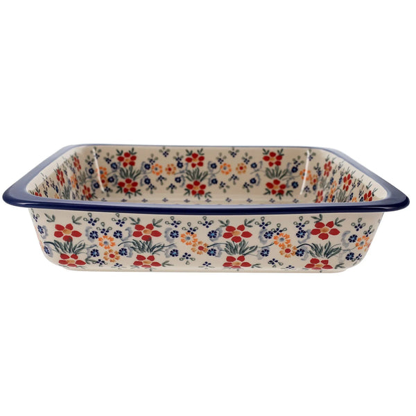 Deep Dish Lasagna Pan (Fresh Flowers) Z139UMS02 The Polish Pottery