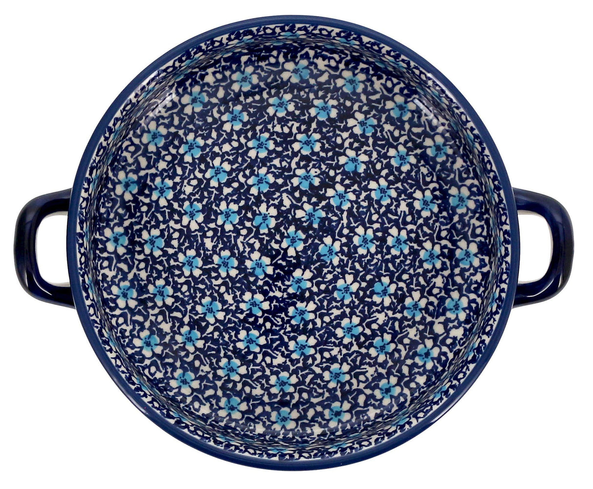 Casserole, Round, Handles, 9.25" in "Blue on Blue" by Manufaktura | Z140T-J109