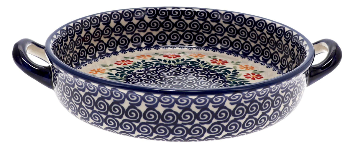Casserole, Round, Handles, 9.25" in "Flower Power" by Manufaktura | Z140T-JS14