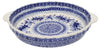 Polish Pottery Pie Plate with Handles (Duet in Blue) | Z148S-SB01 at PolishPotteryOutlet.com