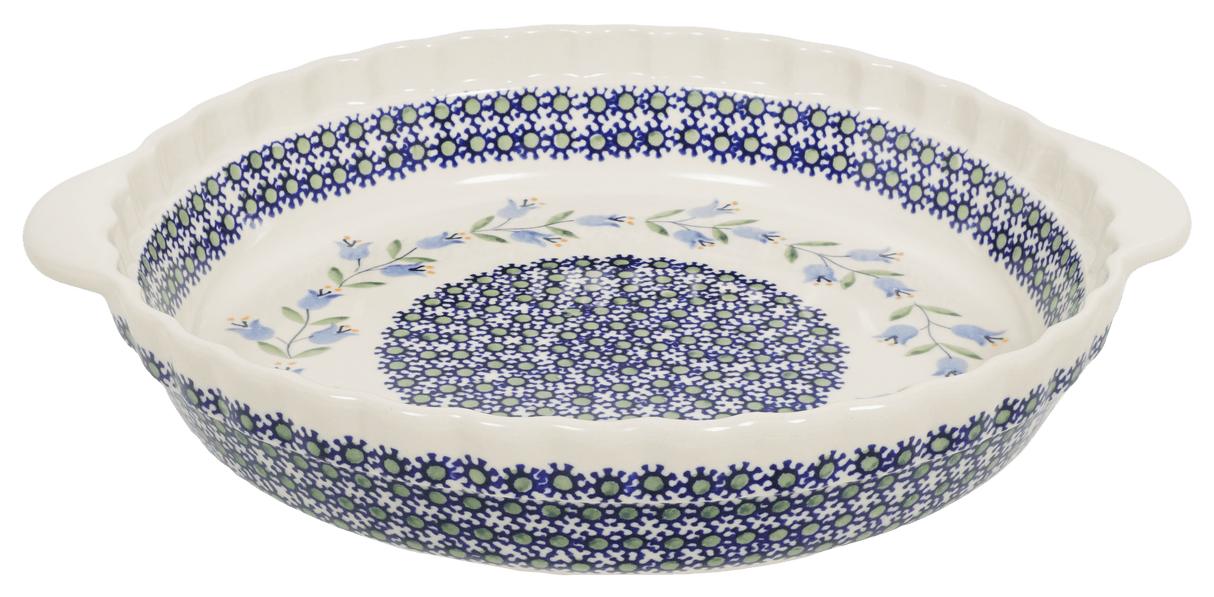 Baker, Round, Pie Plate, Handles, 9.75" in "Lily of the Valley" by Manufaktura | Z148T-ASD