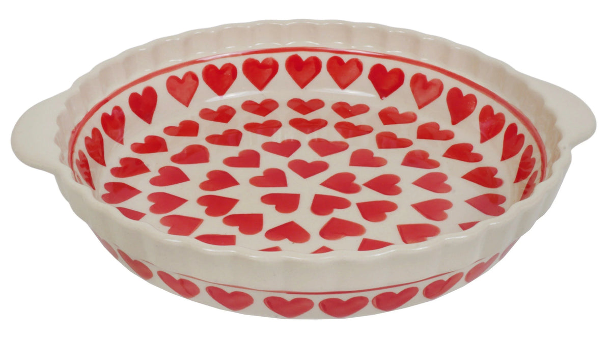 Baker, Round, Pie Baker, Handles, 9.75" in "Whole Hearted Red" by Manufaktura | Z148T-SEDC