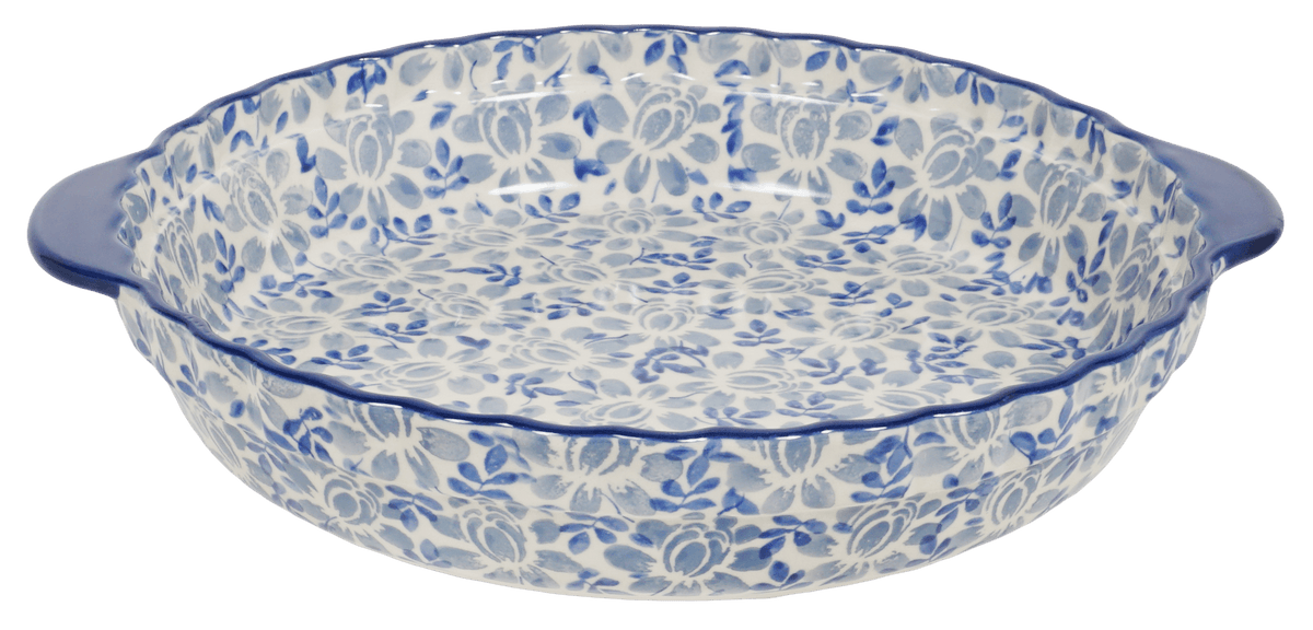 Baker, Round, Pie Baker, Handles, 9.75" in "English Blue" by Manufaktura | Z148U-AS53