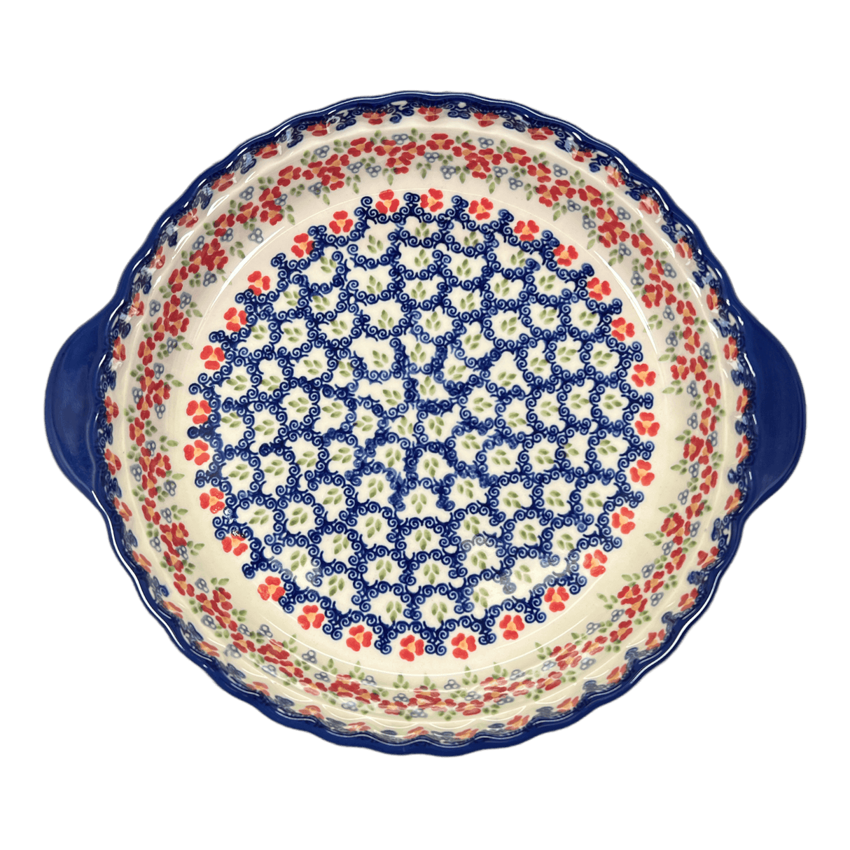 Baker, Round, Pie Plate, Handles, 9.75" in "Ring Around the Rosie" by Manufaktura | Z148U-P321