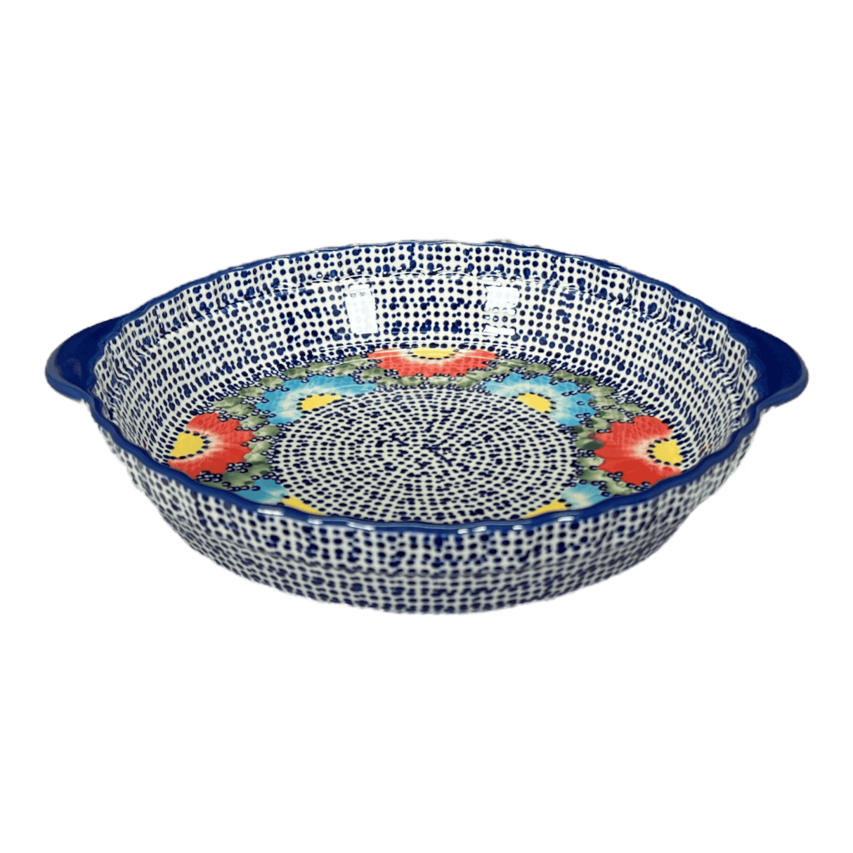 Baker, Round, Pie Plate, Handles, 9.75" in "Fiesta" by Manufaktura | Z148U-U1