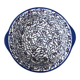 Polish Pottery 10" Deep Round Baker (Blue Canopy) | Z155U-IS04 Additional Image at PolishPotteryOutlet.com