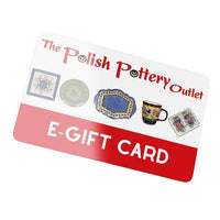 A picture of a Polish Pottery Gift card as shown at PolishPotteryOutlet.com/products/rise-ai-giftcard
