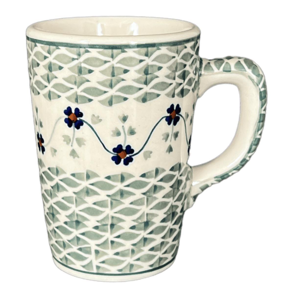 Mug, Pluton Mug, 12 oz in "Woven Pansies" by Manufaktura | K096T-RV