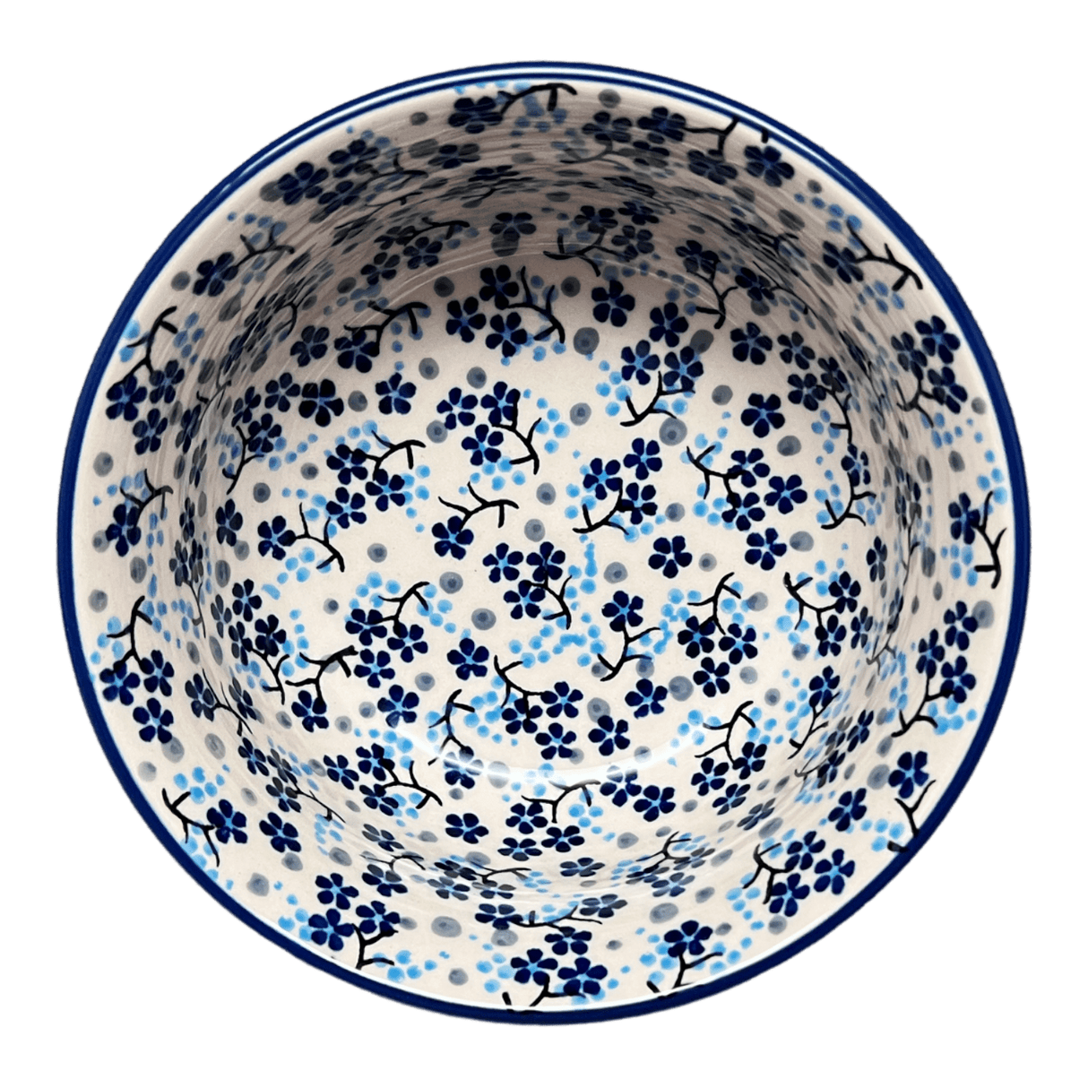 Bowl, Round, 5.5" in "Scattered Blues" by Manufaktura | M083S-AS45