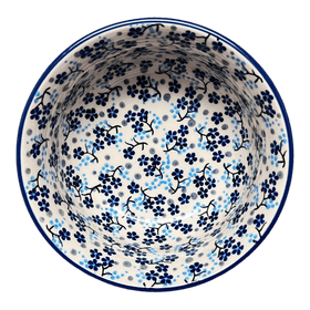 Polish Pottery 5.5" Bowl (Scattered Blues) | M083S-AS45 Additional Image at PolishPotteryOutlet.com
