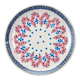 Polish Pottery 10" Dinner Plate (Floral Symmetry) | T132T-DH18 Additional Image at PolishPotteryOutlet.com