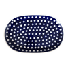 Polish Pottery Shallow 7" x 11" Oval Plate (Dot to Dot) | NDA245-22 at PolishPotteryOutlet.com