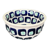 Polish Pottery 4.5" Bowl (Blue Retro) | M082U-602A at PolishPotteryOutlet.com