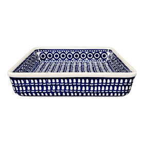 Polish Pottery 8" Square Baker (Gothic) | P151T-13 Additional Image at PolishPotteryOutlet.com