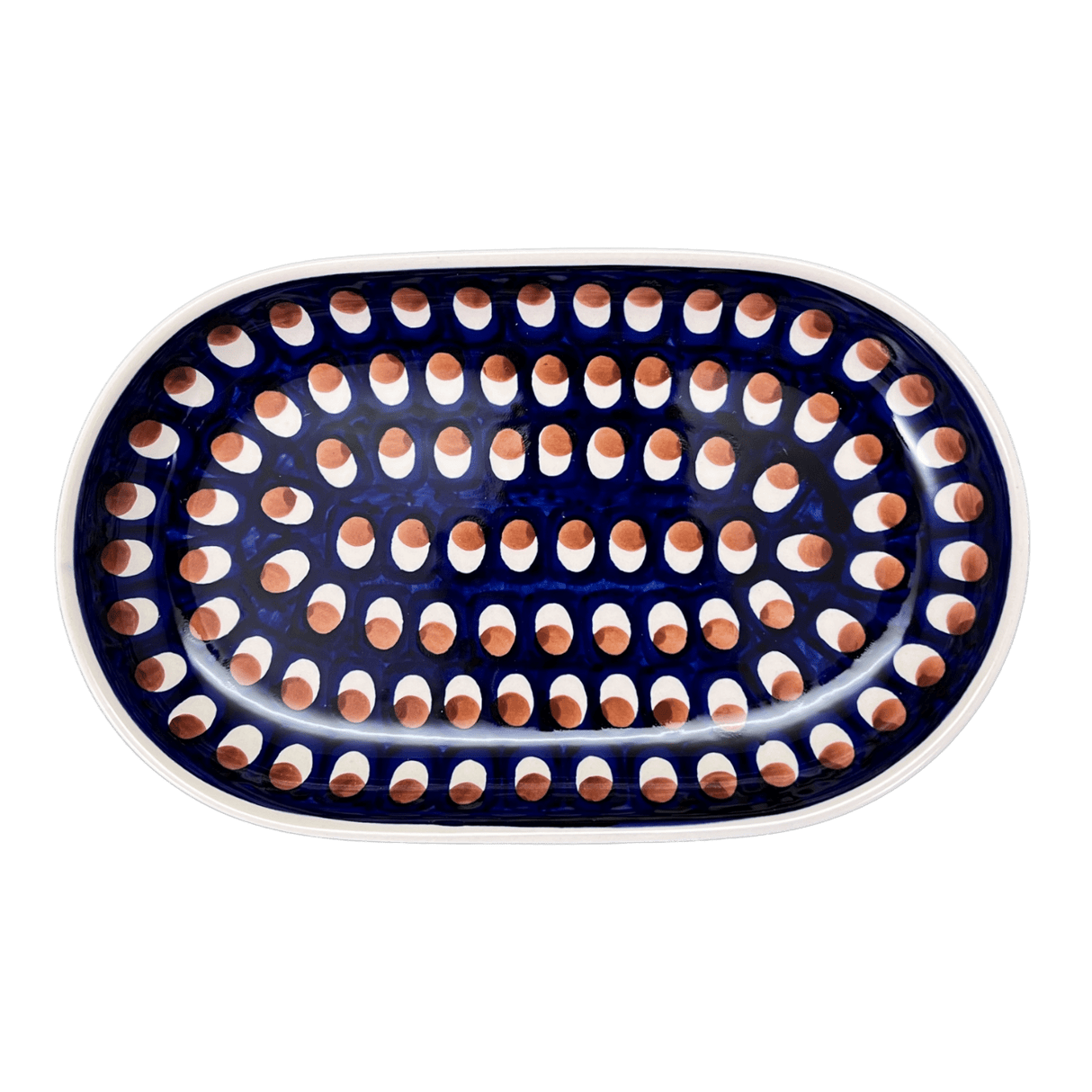Plate, Roaster, Oval, 7"x11" in "Pheasant Feathers" by Manufaktura | P099T-52